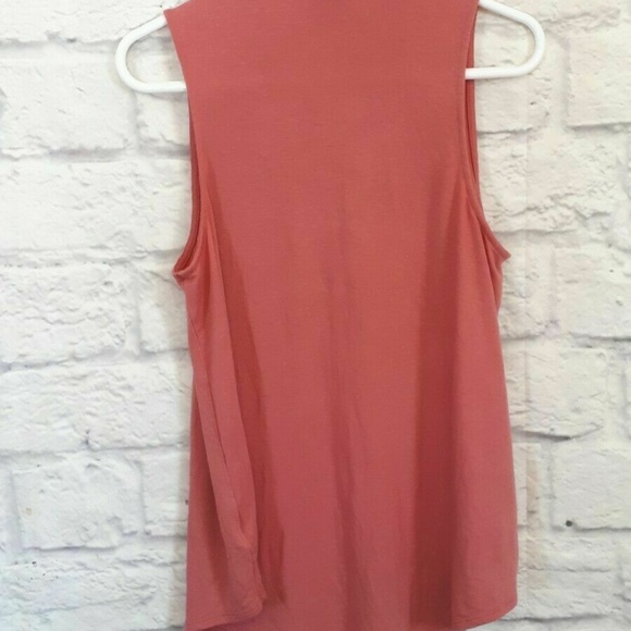 Express Coral Sleeveless Chocker Blouse Top - Picture 3 of 5